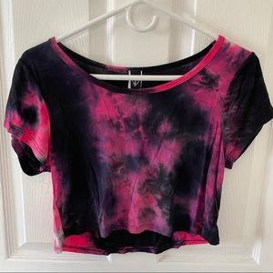 Cropped tie dye shirt